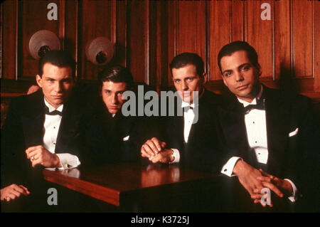 MOBSTERS (US 1991) UNIVERSAL PICTURES CHRISTIAN SLATER als 'Lucky' Luciano, Patrick Dempsey, wie Meyer Lansky, Costas Mandylor, wie Frank Costello, RICHARD GRIECO als Bugsy Siegel Datum: 1991 Stockfoto