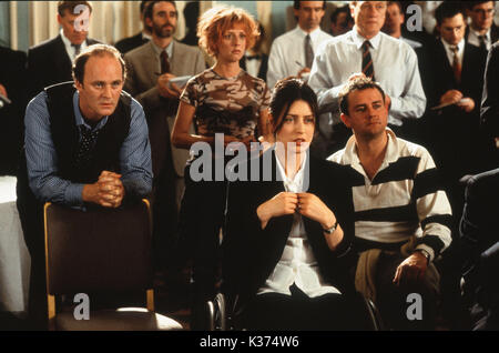 NOTTING HILL L-R, TIM McINNERNY, EMMA CHAMBERS, GINA McKEE und Hugh Bonneville EIN ARBEITSTITEL FILM Stockfoto