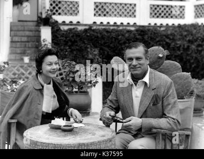 VIVIEN LEIGH und LAURENCE OLIVIER zu Hause Stockfoto