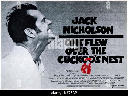 Einer flog über das Kuckucksnest [US/1975] Jack Nicholson Datum: 1975 Stockfoto