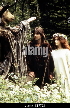 ROBIN OF SHERWOOD MICHAEL PRAED und JUDI TROTT HEREN DER JÄGER HEIRATET ROBIN UND MARIAN Stockfoto