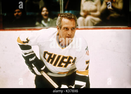 SLAP SHOT UNIVERSAL PICTURES PAUL NEWMAN center Datum: 1977 Stockfoto