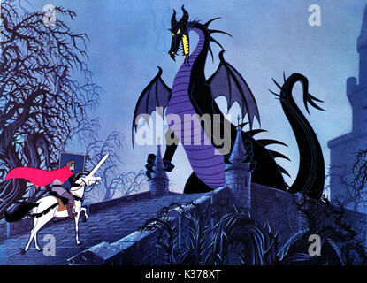 SLEEPING BEAUTY PRINZ PHILLIP UND DEN DRACHEN MÜSSEN SIE CREDIT: WALT DISNEY Datum: 1959 Stockfoto