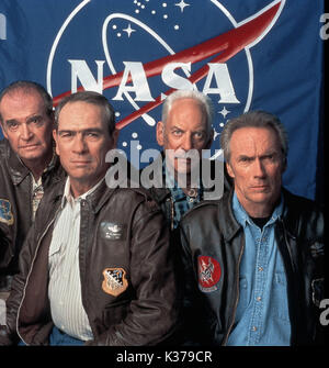 SPACE COWBOYS JAMES GARNER, Tommy Lee Jones, Donald Sutherland, Clint Eastwood Datum: 2000 Stockfoto