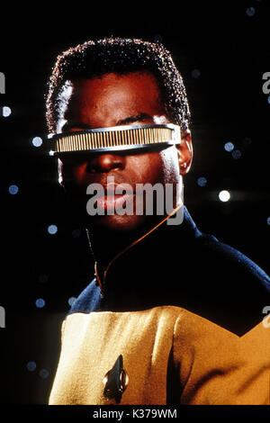 STAR TREK NEXT GENERATION PARAMOUNT FERNSEHEN LEVAR BURTON als Lieutenant Geordi La Forge Stockfoto