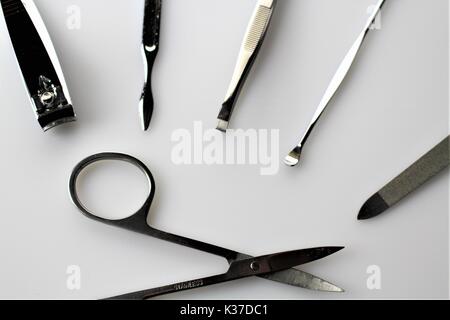 Ein Bild von Nagel Maniküre Stockfoto