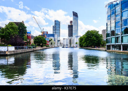 City Road Becken, Regent's Canal, Islington, London, UK Stockfoto