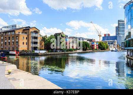 City Road Becken, Regent's Canal, Islington, London, UK Stockfoto