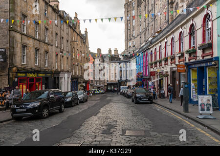Victoria Street in Edinburgh Stockfoto
