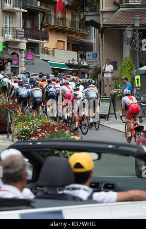 Tour de l'Avenir in Saint-Gervais-Les-Bains August 2017 Stockfoto