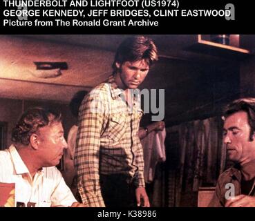 THUNDERBOLT UND LIGHTFOOT GEORGE KENNEDY, Jeff Bridges, Clint Eastwood Datum: 1974 Stockfoto