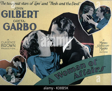 Frau VON ANGELEGENHEITEN Greta Garbo, JOHN GILBERT Stockfoto