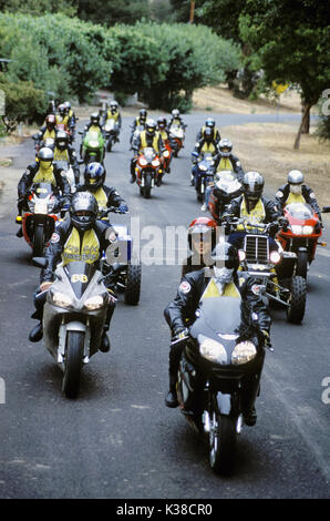 Die neuesten Club im Motorrad-rennsport Untergrund, die Biker Boyz, bildet bis in den BIKER BOYZ. Stockfoto