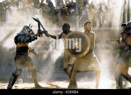GLADIATOR Djimon Hounsou, Russell Crowe GLADIATOR Djimon Hounsou, Russell Crowe Datum: 2000 Stockfoto