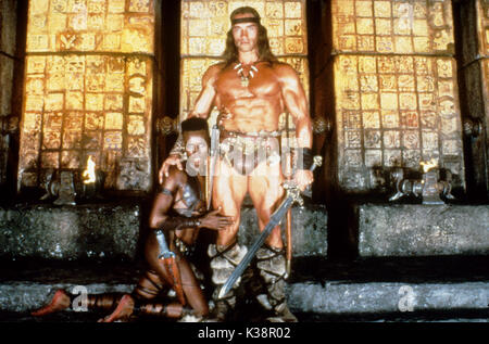 CONAN DER ZERSTÖRER GRACE JONES, ARNOLD SCHWARZENEGGER Datum: 1984 Stockfoto