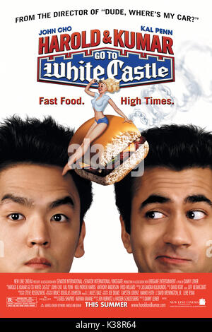 HAROLD UND Kumar gehen zum weißen Schloss aka Harold und Kumar GET THE MUNCHIES POSTER Datum: 2004 Stockfoto