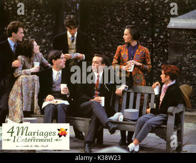 Vier Hochzeiten und ein Todesfall DAVID BOWER, [?], JAMES FLEET, Hugh Grant, John Hannah, Kristin Scott Thomas, CHARLOTTE COLEMAN Datum: 1994 Stockfoto