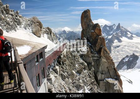 Aiguille du Midi Stockfoto