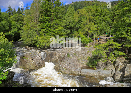 Die Afon Llugwy, Betws-y-Coed, Snowdonia National Park, Conwy, North Wales, UK. Stockfoto