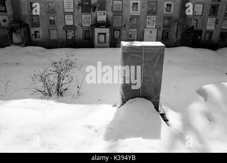 Grabstein auf Donskoi-Friedhof in Moskau Stockfoto