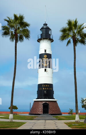 Miraflores Leuchtturm, Antonio Raimondi Park, Miraflores, Lima, Peru, Südamerika Stockfoto