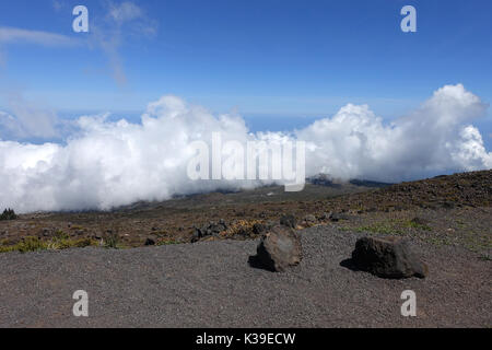 Haleakala Krater - einer der schönsten Orte, die Sonne aufgehen zu sehen, auf dem Gipfel des Haleakala Kraters ist über 10.000 Fuß über dem Meeresspiegel. Stockfoto