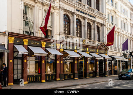 Die Cartier Schmuck und Geschenke Shop in New Bond Street, London, UK Stockfoto