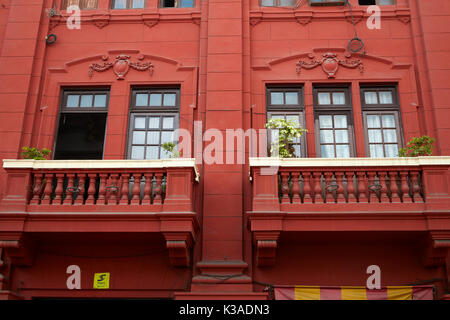 Rote Balkone, historischen Zentrum von Lima (Weltkulturerbe), Peru, Südamerika Stockfoto