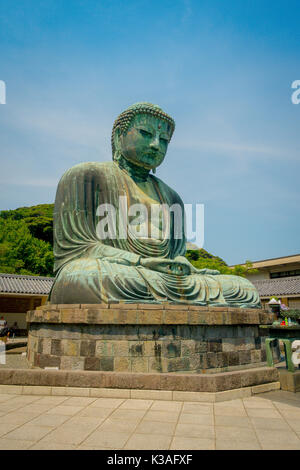 Tokio, Japan, 28. Juni - 2017: Monumentale Bronzestatue des Großen Buddha in Kamakura, Japan Stockfoto
