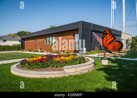 Die Winkler Kunst und Kultur Zentrum Gebäude an der Park St. in Winkler, Manitoba, Kanada. Stockfoto