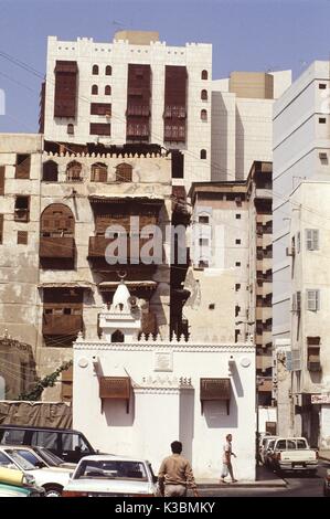 Saudi-arabien Geschäfts- und Stadt am Roten Meer, Jeddah. Stockfoto