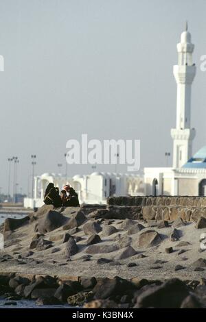 Saudi-arabien Geschäfts- und Stadt am Roten Meer, Jeddah. Stockfoto