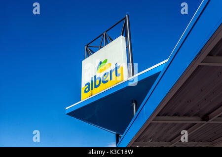 Albert Zeichen logo, SB-Warenhaus, Tschechische Republik Stockfoto