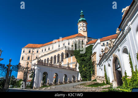 Schloss Mikulov, Mähren, Tschechien Stockfoto