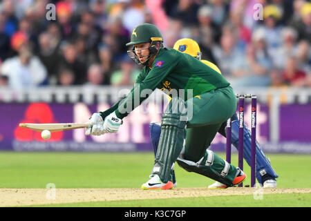 In Nottinghamshire Brendan Taylor Fledermäuse während der NatWest T20 Blast Finale Tag bei Edgbaston, Birmingham. Stockfoto