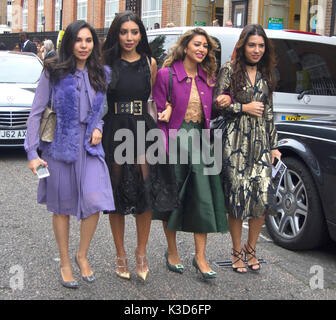 Foto muss Gutgeschrieben © Alpha werden Drücken Sie 080008 17/09/2016 Fashionista während der London Fashion Week Frühjahr Sommer 2017 Stockfoto