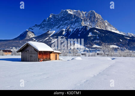 Österreich, Tirol, Ehrwalder Becken (Becken), Zugspitze, Wettersteingebirge, Stockfoto