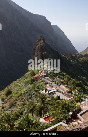 Blick auf Masca, Teneriffa, Kanaren, Spanien, Stockfoto