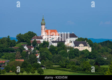 Deutschland, Bayern, Oberbayern, Kloster Andechs in der Fünfseeland (Region), Stockfoto