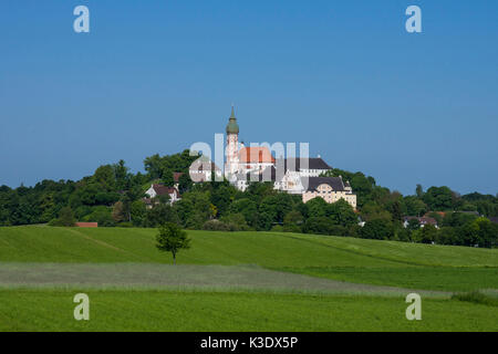 Deutschland, Bayern, Oberbayern, Kloster Andechs in der Fünfseeland (Region), Stockfoto