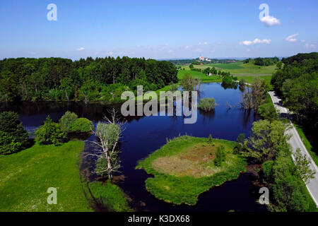 Seachtnmoor, tote Bäume in einem Moor in der Nähe von Andechs, Oberbayern, Bayern, Deutschland, Stockfoto