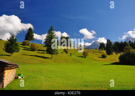 Deutschland, Bayern, Isartal, Buckelwiesen, Soiernberge, Stockfoto