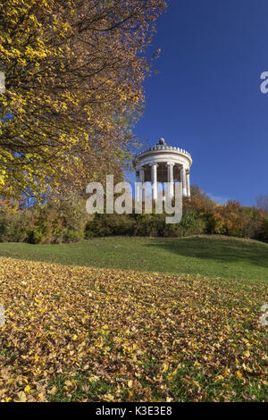 Tempel Monopteros im Englischen Garten, München, Lehel, Oberbayern, Bayern, Deutschland, Stockfoto