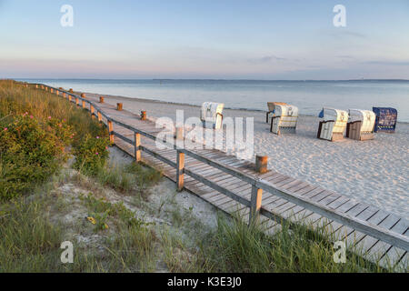 Promenade am Strand Pelzerhaken, Neustadt in Holstein, Ostsee, Ostholstein, Schleswig-Holstein, Deutschland, Stockfoto