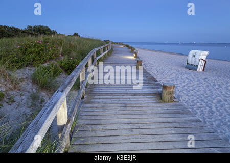 Promenade am Strand Pelzerhaken, Neustadt in Holstein, Ostsee, Ostholstein, Schleswig-Holstein, Deutschland, Stockfoto