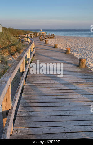 Promenade am Strand Pelzerhaken, Neustadt in Holstein, Ostsee, Ostholstein, Schleswig-Holstein, Deutschland, Stockfoto