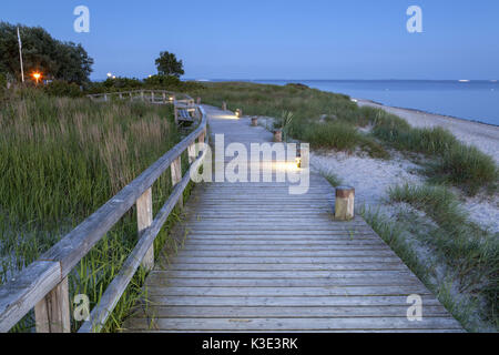 Promenade am Strand Pelzerhaken, Neustadt in Holstein, Ostsee, Ostholstein, Schleswig-Holstein, Deutschland, Stockfoto