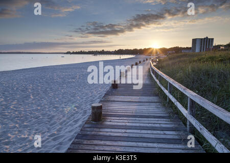 Promenade am Strand Pelzerhaken, Neustadt in Holstein, Ostsee, Ostholstein, Schleswig-Holstein, Deutschland, Stockfoto