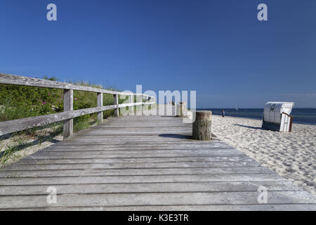 Promenade an der Ostsee in Pelzerhaken, Neustadt in Holstein, Kreis Ostholstein, Schleswig-Holstein, Deutschland, Stockfoto