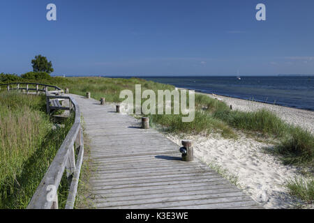 Promenade an der Ostsee in Pelzerhaken, Neustadt in Holstein, Kreis Ostholstein, Schleswig-Holstein, Deutschland, Stockfoto